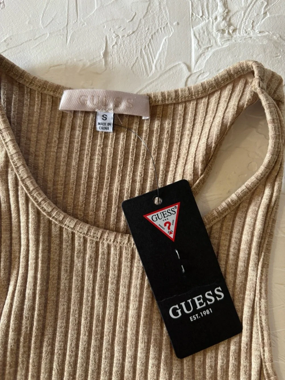 GUESS Dionne Buttons Ribbed Tank Top - Picture 3 of 10